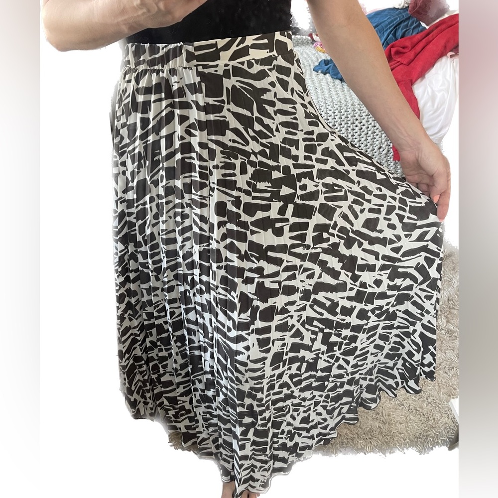 Anthropologie Maxi Skirt - Black and White XS